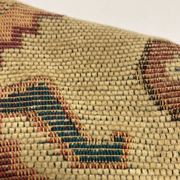 Vintage Tapestry Vest Womens XXL Tan Blue Southwestern Corduroy Waistcoat - Picture 5 of 12